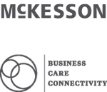 McKesson标志上方的业务，关怀，连接徽标